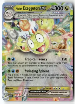Alolan Exeggutor ex 133/191 Double Rare Surging Sparks Pokemon Near Mint - Image 1