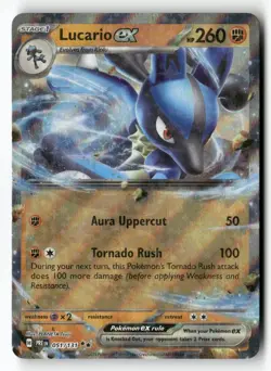 Lucario ex 051/131 Holo Double Rare Prismatic Evolutions Pokemon Near Mint - Image 1