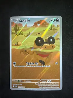 2025 Pokemon TCG Sandile Illustration Rare Black Bolt 135/086 - Image 1