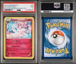 2014 Pokemon XY Sylveon Enchanted Echo - Sylveon 72 Cracked Ice Holo PSA 7 - Image 3