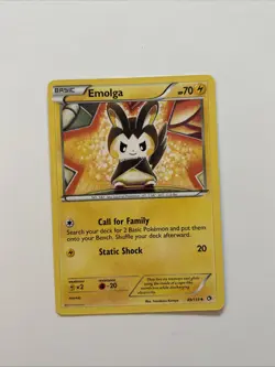 ** 49/113 Emolga Pokemon BW Black & White Legendary Treasures NM B - Image 1