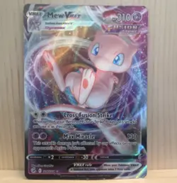 Pokemon TCG Mew VMAX 114/264 Fusion Strike Ultra Rare Holo Full Art EN 310HP - Image 1