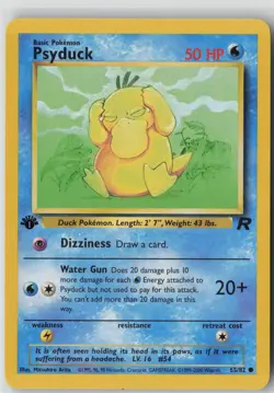 Psyduck 65/82 Common Team Rocket Pokemon 1st Edition Near Mint - Image 1