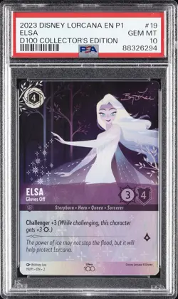 2023 DISNEY LORCANA EN P1-PROMO #19 ELSA - GLOVES OFF PSA 10 - Image 1