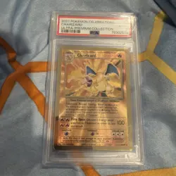 2021 CHARIZARD #4 POKEMON Ultra Premium Collection Celebrations METAL CARD PSA 9 - Image 3