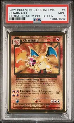 2021 POKEMON CELEBRATIONS ULTRA PREMIUM METAL COLLECTION - #4 CHARIZARD - PSA 9 - Image 1