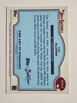 2025 Topps x Bob Ross Joy of Baseball Tim Raines Art of Stealing Sap Green #/75 - Image 2