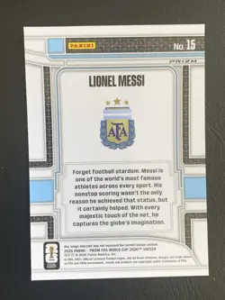 2026 Panini Prizm FIFA World Cup LIONEL MESSI Silver Scorers Club #15 SSP - Image 2