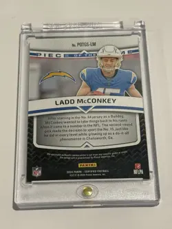 2024 Certified Ladd McConkey Piece of the Game Sigs Auto Mem RC /149 Chargers - Image 2