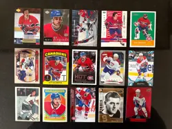 Lot of 15 MONTREAL CANADIENS Hockey Cards / COURNOYER, THEODORE, RICHARD ++ - Image 1