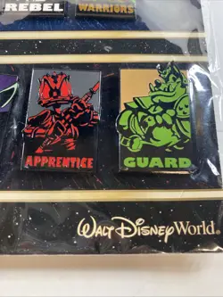 Disney Star Wars Heroes Vs. Villains 2013 Booster Pin Set Of 7 Has Guard! - Image 4