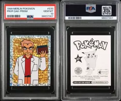 PSA 10 Prof. Oak Prism - #S33 Pokemon Merlin Sticker 1999 - Pop 46 - Gem Mint 💎 - Image 3