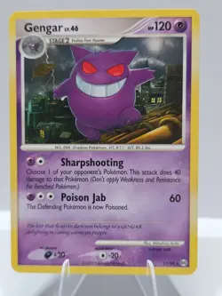2009 Pokemon Platinum Arceus Gengar LV.46 17/99 Rare Non-Holo - LP/NM- Arita Art - Image 1