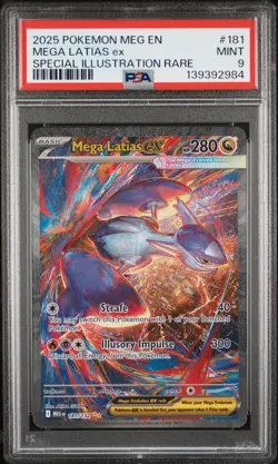 Pokemon TCG Mega Latias EX SIR 181/132 Mega Evolution NM PSA 9 - Image 1