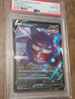 PSA 10 GENGAR V 156/264 POKEMON TCG Fusion Strike GRADED GEM MINT CARD - Image 5