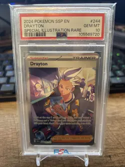2024 Pokemon SSP EN Drayton Special Illustration Rare #244 PSA 10 - Image 1