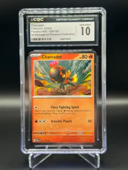 2024 Pokemon Paradox Rift Charcadet 026/182- Armarouge Ex Collection CGC GEM 10 - Image 1