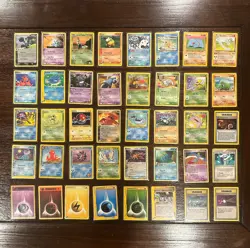 40 Vintage Pokemon Random Lot WOTC & EX Era NM Commons + 5 Trainers + 5 Energy - Image 1