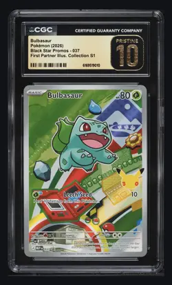 2026 Pokemon Bulbasaur 037 First Partner Illustration Collection CGC Pristine 10 - Image 4