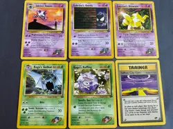 6 Card Pokemon Gym Challenge LOT Sabrina's/Koga (1999) RARE - Image 1
