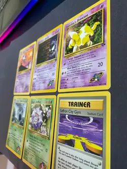 6 Card Pokemon Gym Challenge LOT Sabrina's/Koga (1999) RARE - Image 3