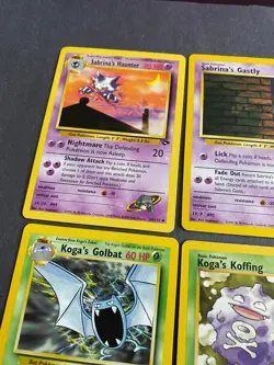 6 Card Pokemon Gym Challenge LOT Sabrina's/Koga (1999) RARE - Image 5