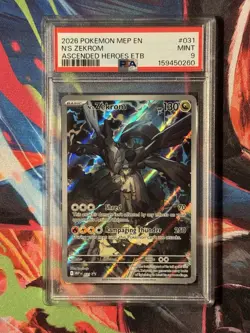 2026 POKEMON MEP EN-ME BLACK STAR PROMO #031 N’S ZEKROM PSA 9 - Image 1