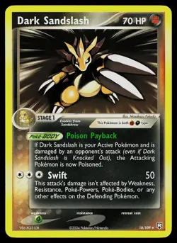 Pokemon Card - Dark Sandslash Team Rocket Returns 18/109 Reverse Holo Rare - Image 1