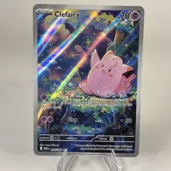 Lillie's Clefairy ex Special Illustration Rare Holo Sv09 184/159 Pokemon - Image 1