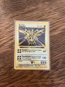 Pokemon Zapdos Holo Base Set Unlimited - Image 1