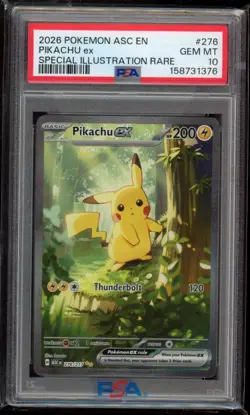 2026 Pokemon Ascended Heroes EN Pikachu ex Special Illustration Rare PSA 10 Gem - Image 1