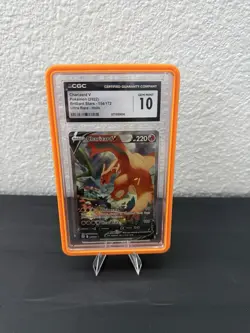 Pokemon 2022 Charizard V 154/172 Brilliant Stars - CGC 10 Gem Mint FULL ART HOLO - Image 1