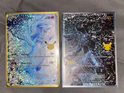 Pokemon TCG Celebrations Full Art Reshiram + Zekrom Bundle - Image 1