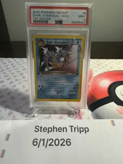 Pokemon Dark Gyarados Holo Rare 1st Edition 8/82 2000 PSA 9 Mint - Image 1