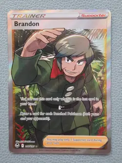 Pokemon TCG Brandon Full Art Holo Ultra Rare Card 188/195 - Image 1