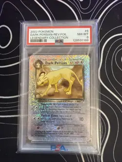Dark Persian Reverse Foil Holo #6 2002 Pokemon Legendary Collection PSA 8 - Image 1