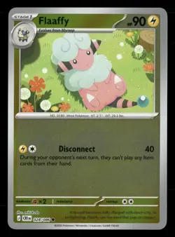 Flaaffy 028/086 Common ME04: Chaos Rising Pokemon Reverse Holo Lightly Played - Image 1