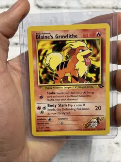 Pokemon Card - Gym Heroes 62/132 - BLAINE'S GROWLITHE (common) - NM Pokemon TCG - Image 1