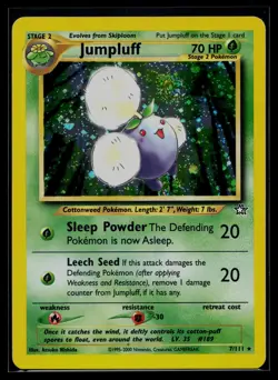 Jumpluff Unlimited Holo Rare Neo Genesis 7/111 LP - Image 1