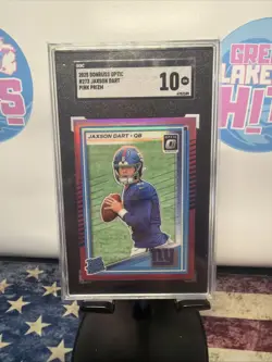 2025 Panini Donruss Optic Jaxson Dart #273 Rated Rookie Pink Holo Prizm (RC) - Image 1