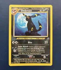 Pokemon TCG Umbreon Neo Discovery Holo Card 13/75 LP Condition Rare - Image 1