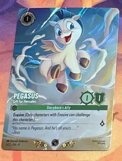 Pegasus - Gift for Hercules (1) 1 Disney Lorcana Promo Cards Holo - Image 1