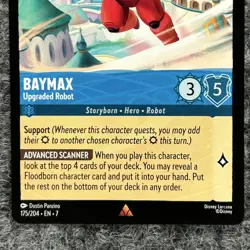 Disney Lorcana Archazia's Island Baymax Upgraded Robot 175/204 Rare Foil NM - Image 4