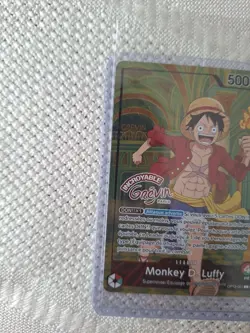 One Piece TCG Card - Monkey.D.Luffy OP13-001 V.1 - Musee Grevin Paris Exclusive - Image 3