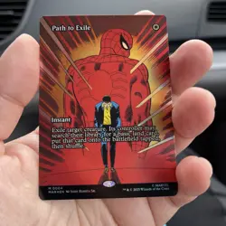 Path to Exile - Borderless FOIL, Spiderman MTG, Mythic, #004 Magic - Image 1