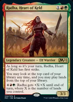 Radha, Heart of Keld -Foil Light Play MTG Magic 2021 Core Set - Image 1