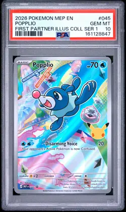 2026 POKEMON MEP EN-ME BLACK STAR PROMO #045 POPPLIO PSA 10 - Image 1