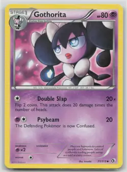 Gothorita 71/113 Uncommon Legendary Treasures Pokemon Moderately Played - Image 1
