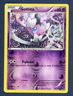 Gothita 32/124 Common Fates Collide Pokemon Reverse Holo Near Mint - Image 1