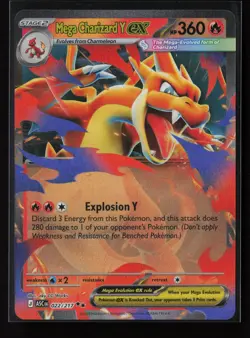 Mega Charizard Y ex 022/217 Double Rare Ascended Heroes Pokemon Holo - Image 1